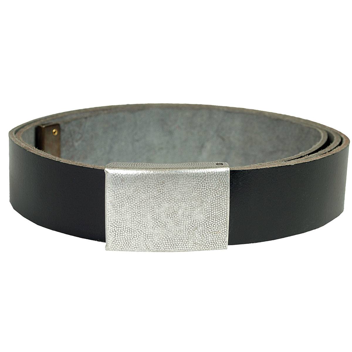 Mil-Tec Bundeswehr Hosengürtel Leder 3 cm nach TL schwarz / black